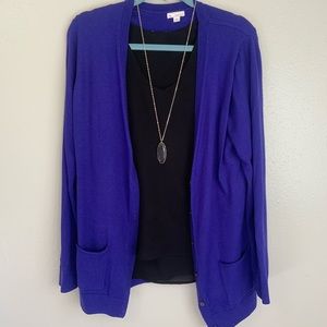 Gap bright blue button up cardigan